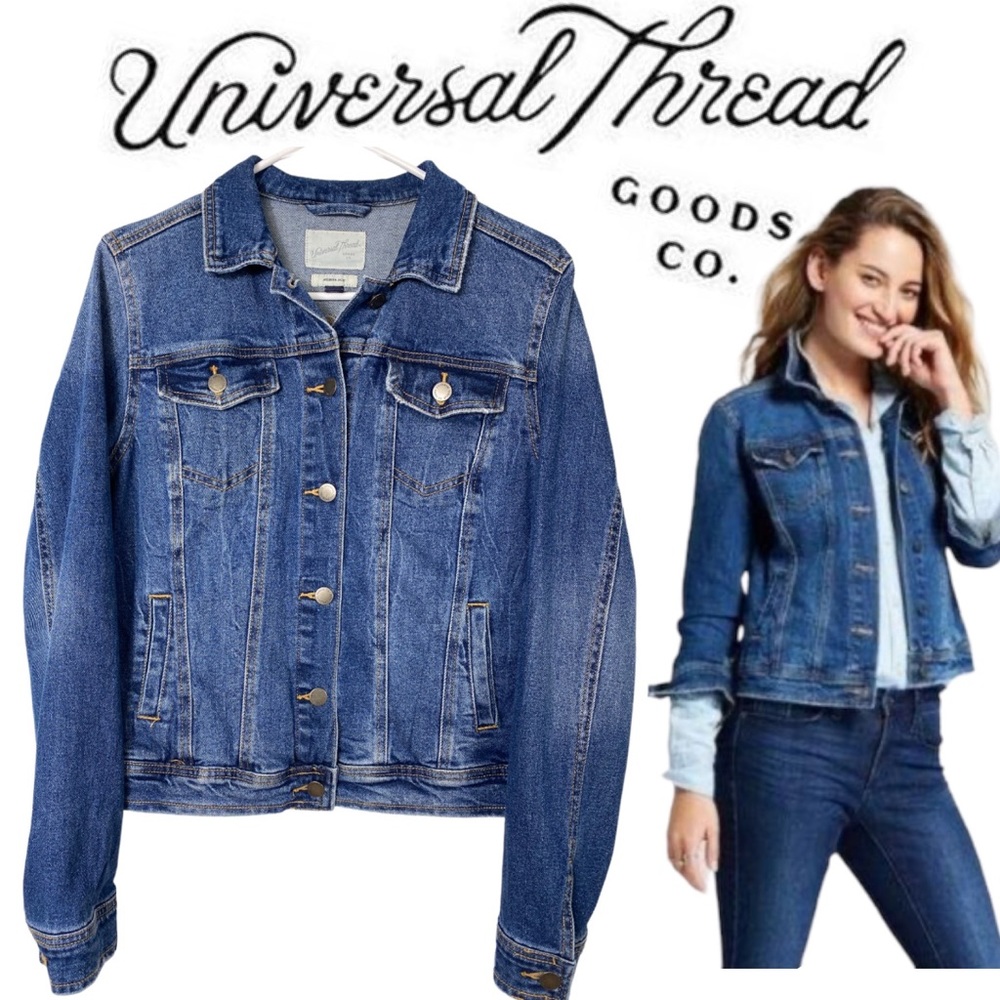 Universal Thread Freeborn Dark Wash Button Denim … - image 1